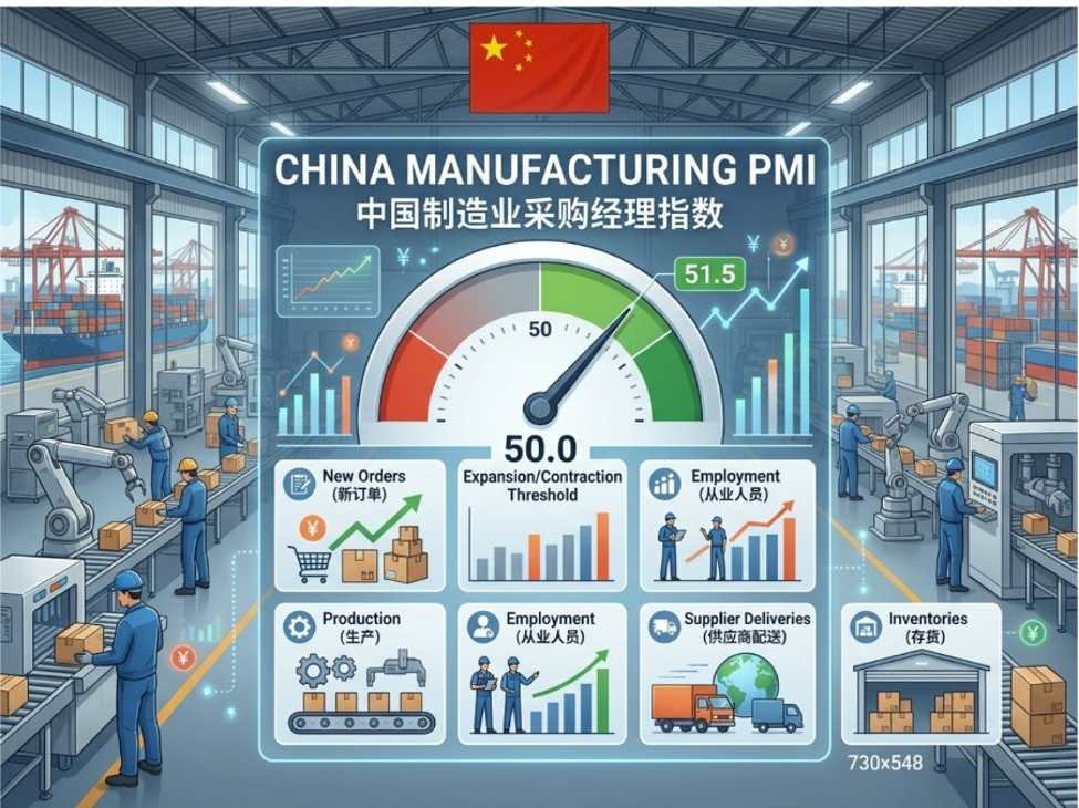 China Maio: PMI da Indústria de Fabricação de Cães atinge 51,8 (esperado 51,4, anterior 52,2)